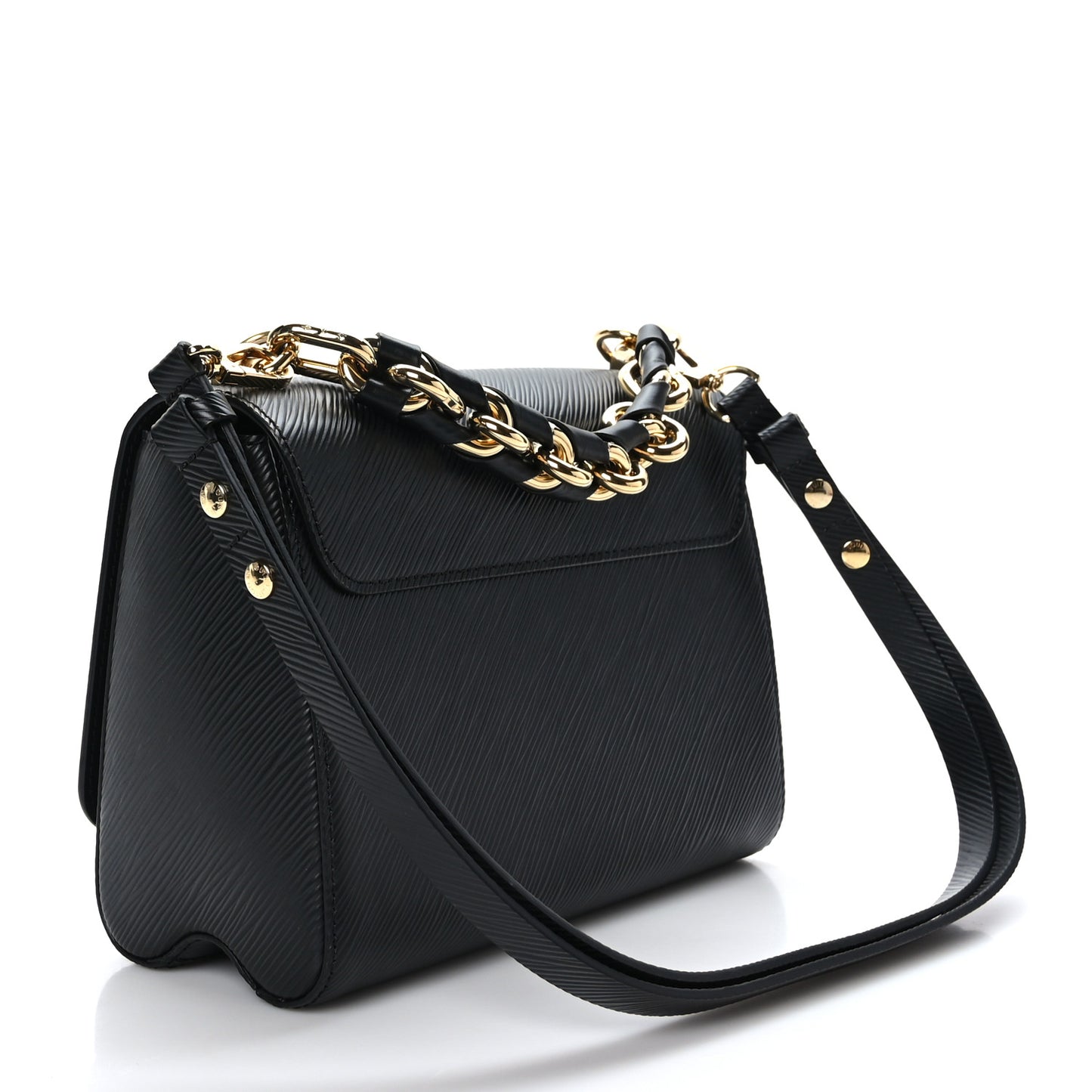 Epi Twist Braided Strap Shoulder Bag MM Black