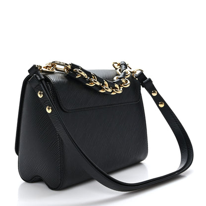 Louis Vuitton Epi Twist Braided Strap Shoulder Bag MM Black 4 of 9
