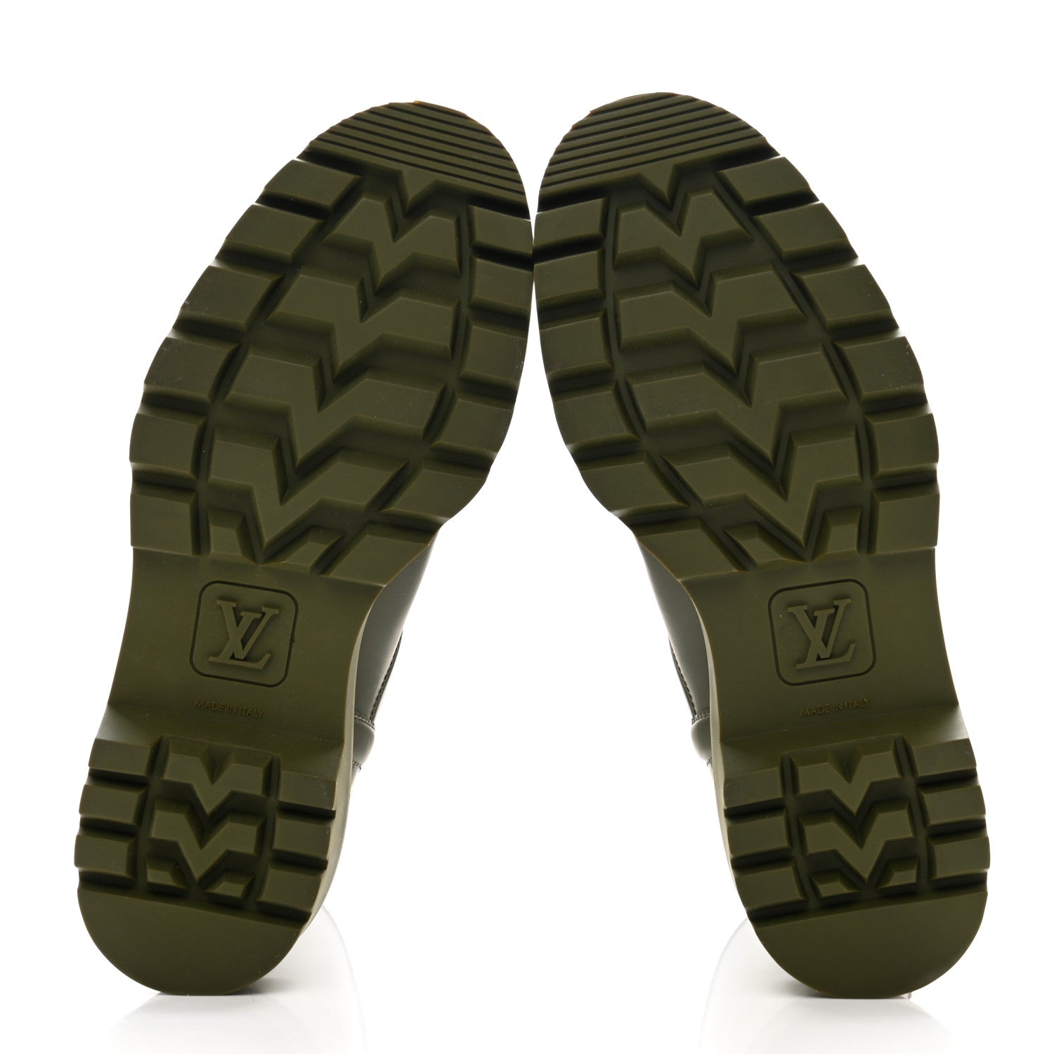 Louis Vuitton Rubber Calfskin Territory Flat Boots 37 Khaki 6 of 10