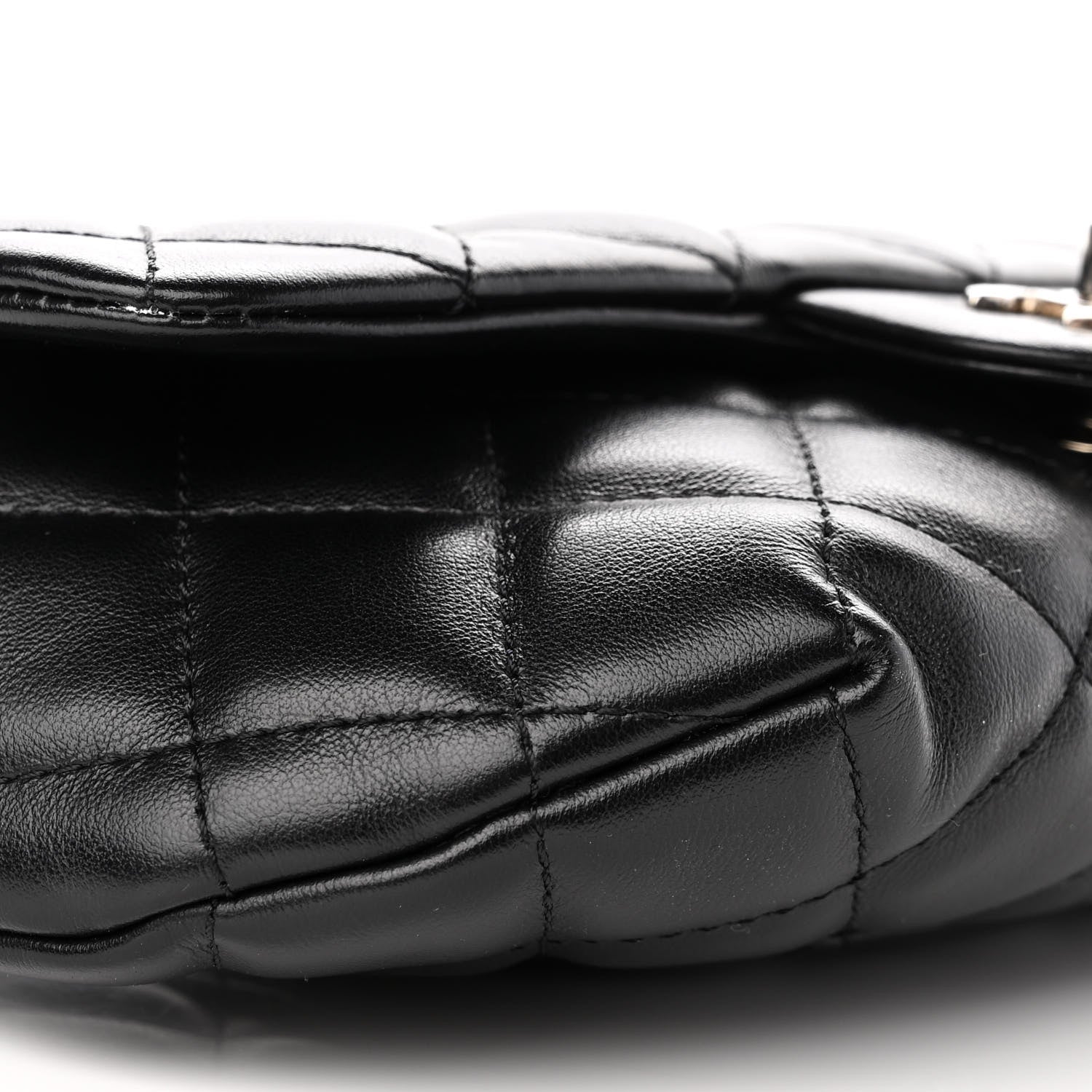 Chanel Calfskin Quilted CC Uniform Flap Belt Bag Black 9 of 12
