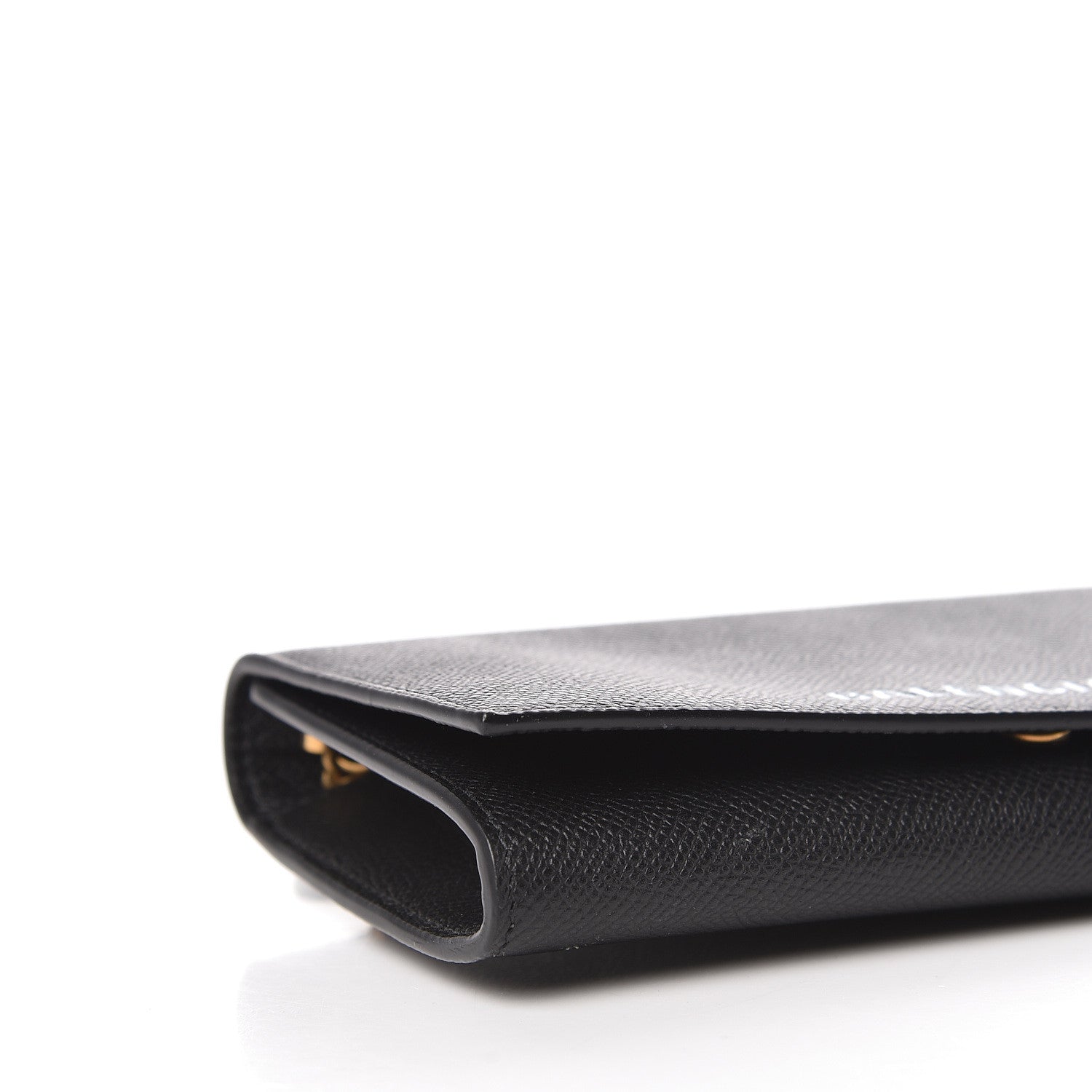 Balenciaga Signature Grained Calfskin Logo Ville Wallet on Chain Black 8 of 11