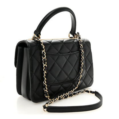 Chanel Lambskin Quilted Small Trendy CC Dual Handle Flap Bag Black 3 of 10