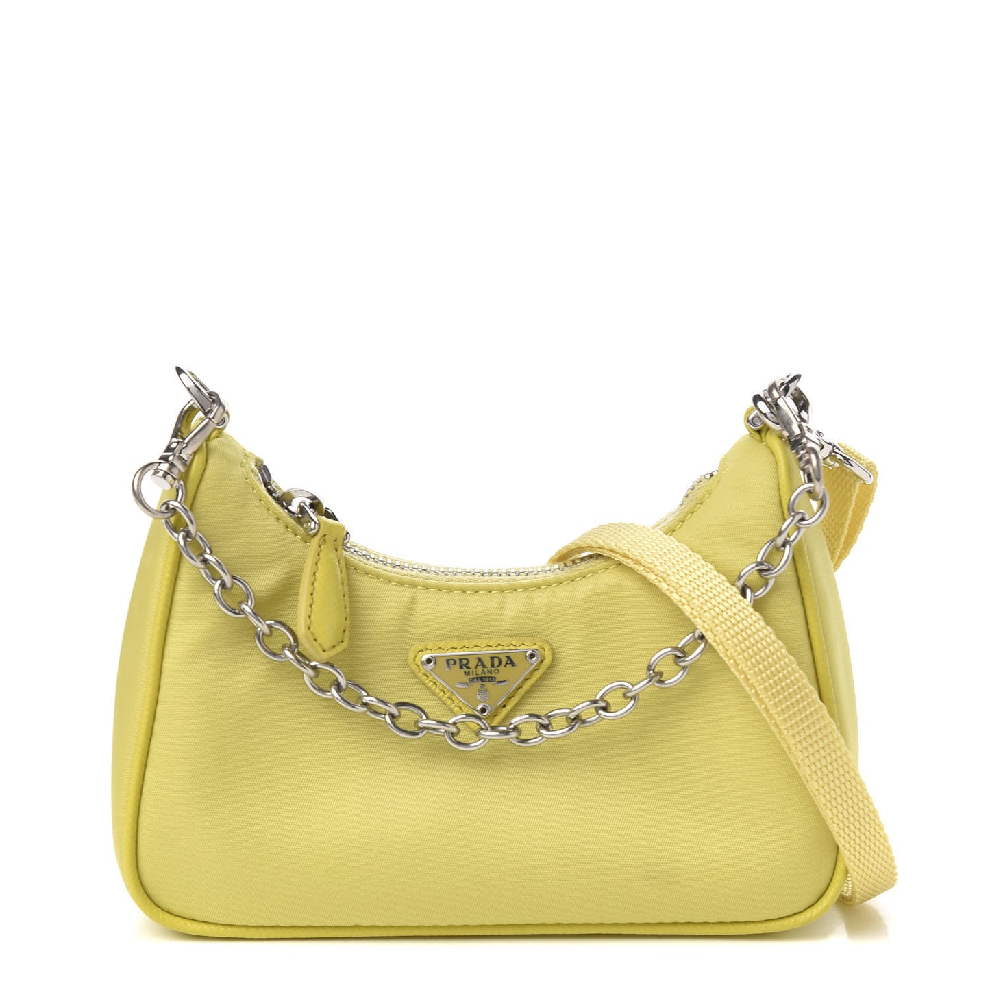 Tessuto Nylon Saffiano Mini Re-Edition 2000 Shoulder Bag Ananas