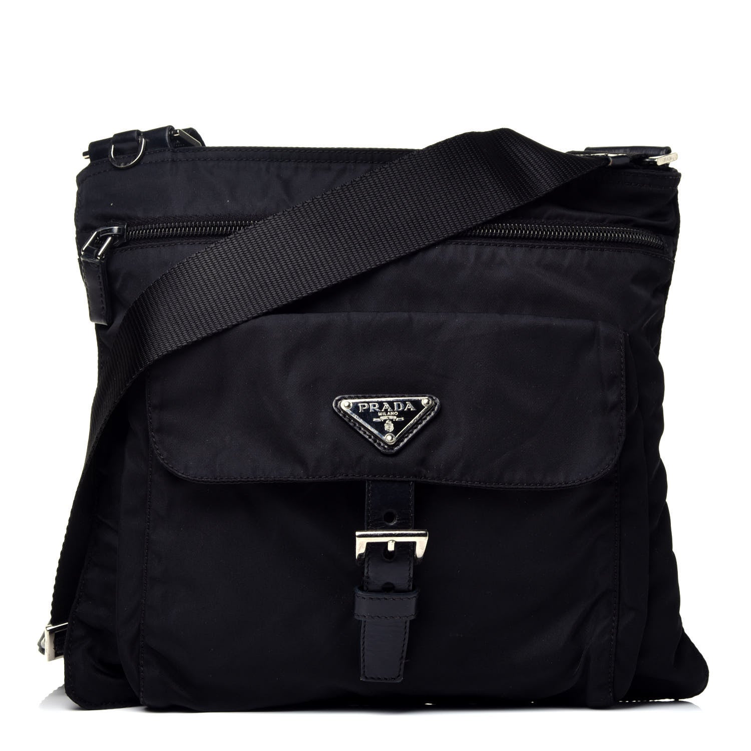 Prada Nylon Vela Messenger Black 1 of 9