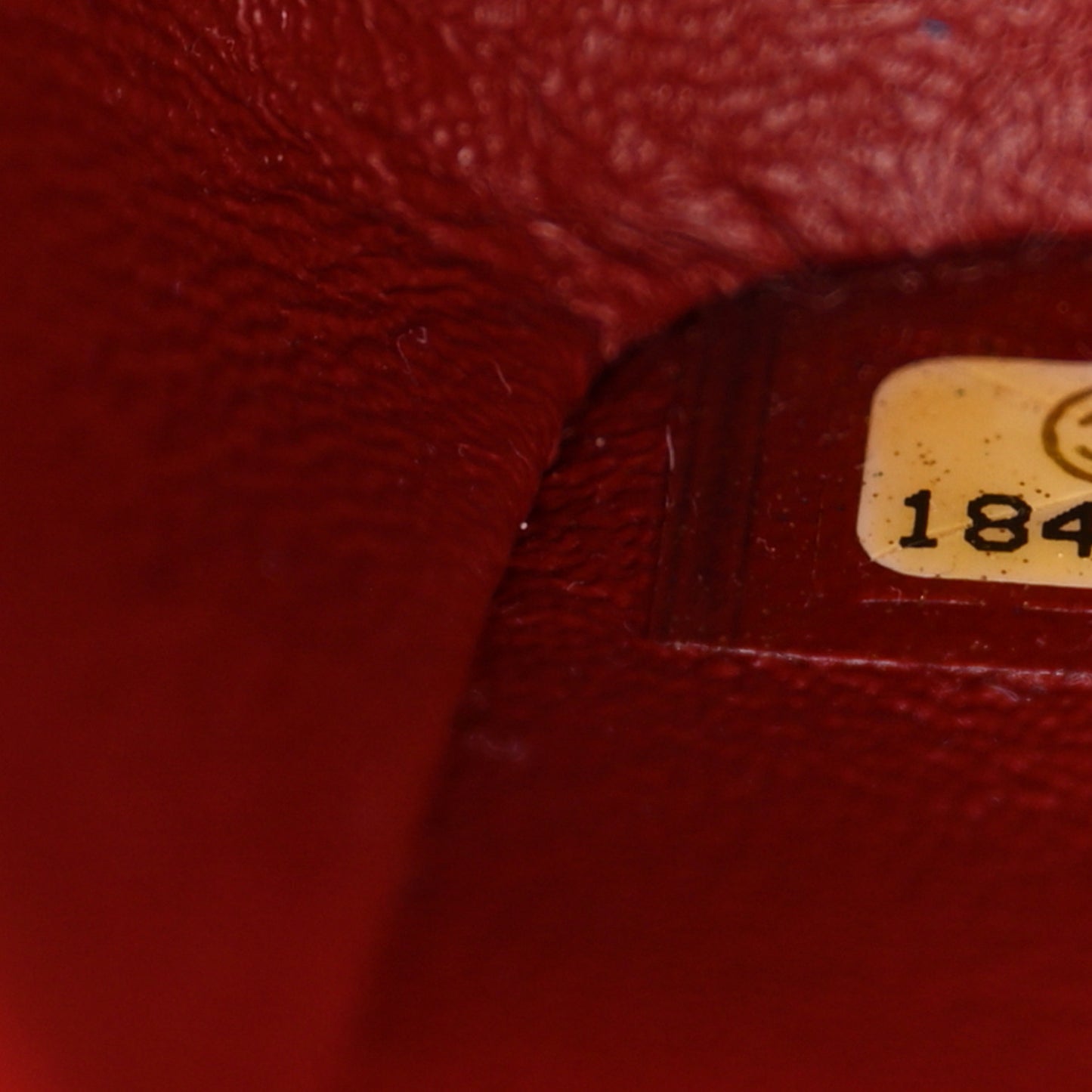 Lambskin Quilted Mini Rectangular Flap Burgundy