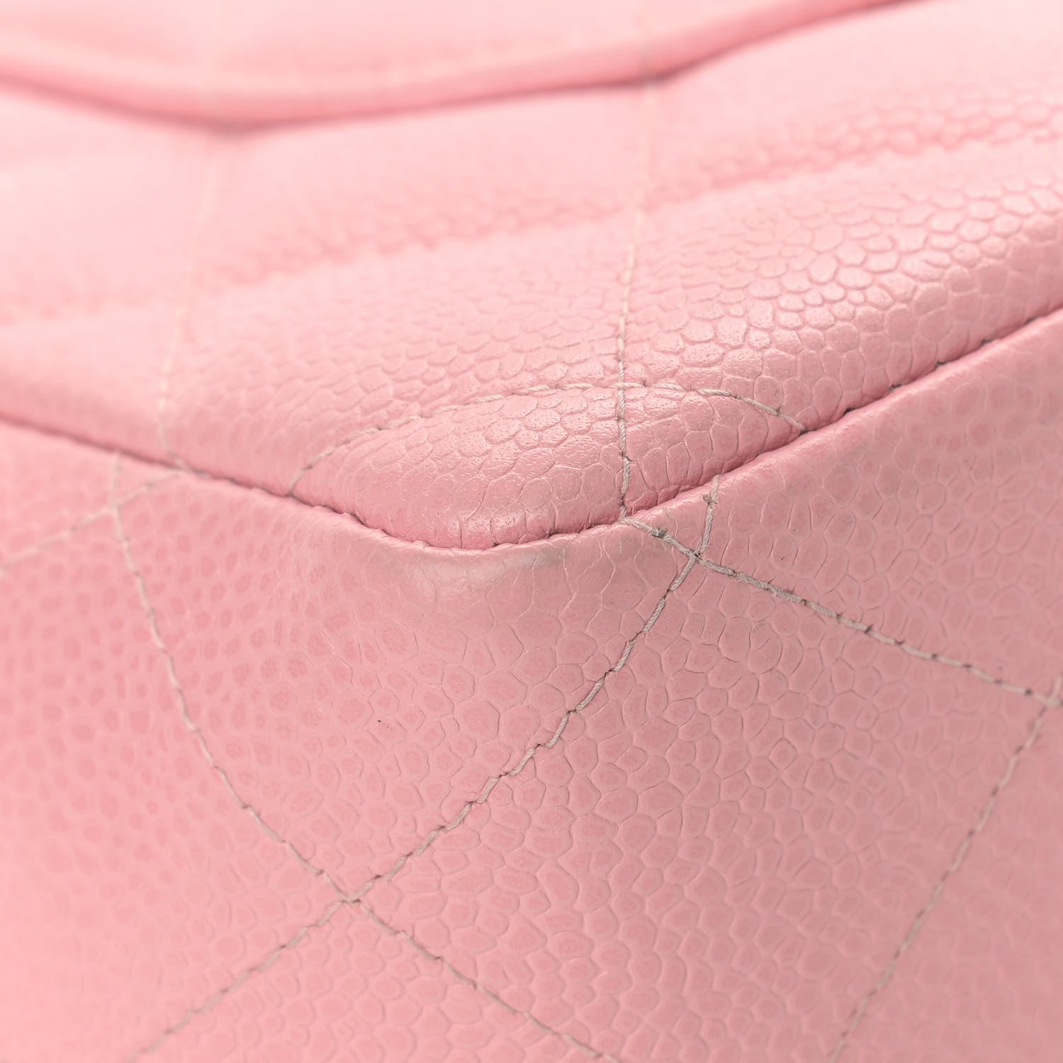 Chanel Caviar Quilted Jumbo Single Flap Pink 10 of 17
