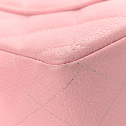 Chanel Caviar Quilted Jumbo Single Flap Pink 10 of 17