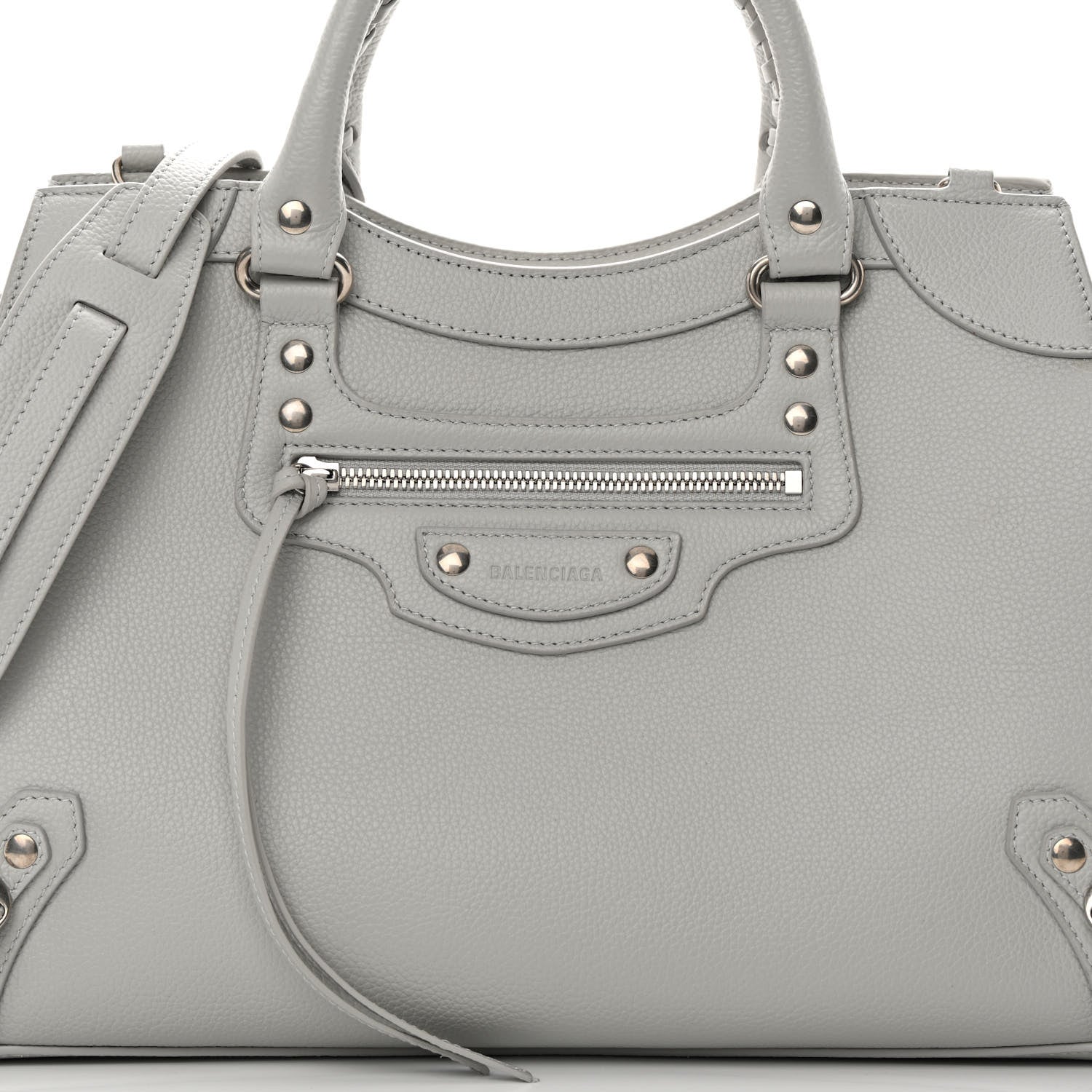 Balenciaga Grained Calfskin Silver Hardware Neo Classic City Light Grey 8 of 16