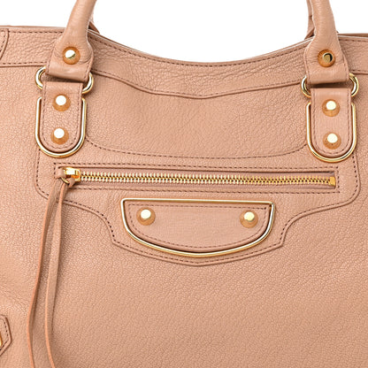Balenciaga Chevre Gold Metallic Edge Hardware City Rose Des Sables 9 of 12