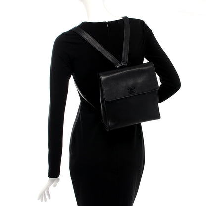Chanel Grained Calfskin CC Backpack Black 2 of 8