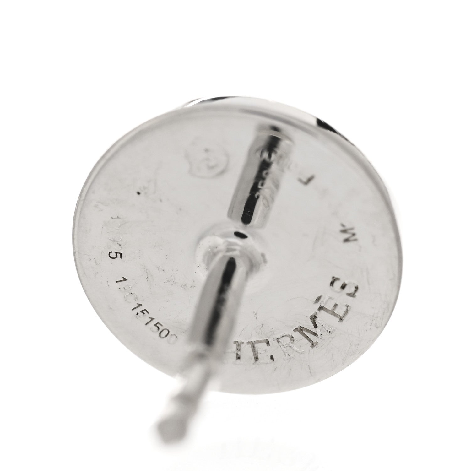 Hermes Sterling Silver TPM Ex-Libris Earrings 5 of 5