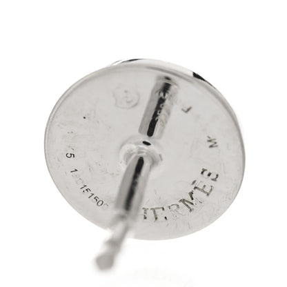 Hermes Sterling Silver TPM Ex-Libris Earrings 5 of 5
