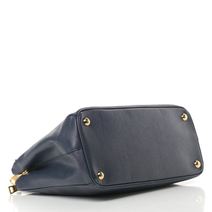 Prada Saffiano Small Galleria Double Zip Tote Bluette 4 of 22
