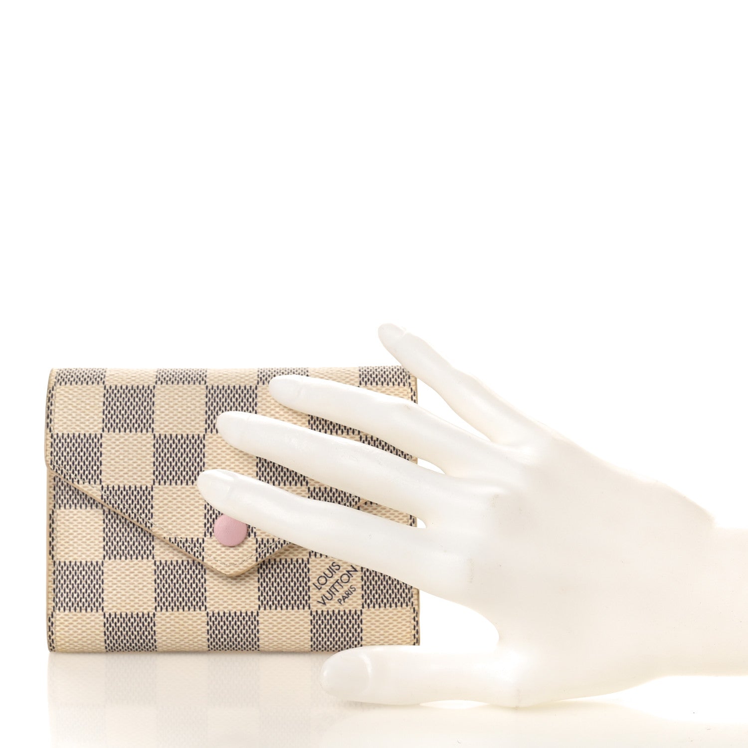 Louis Vuitton LOUIS VUITTON Damier Azur Victorine Wallet Rose Ballerine 2 of 7