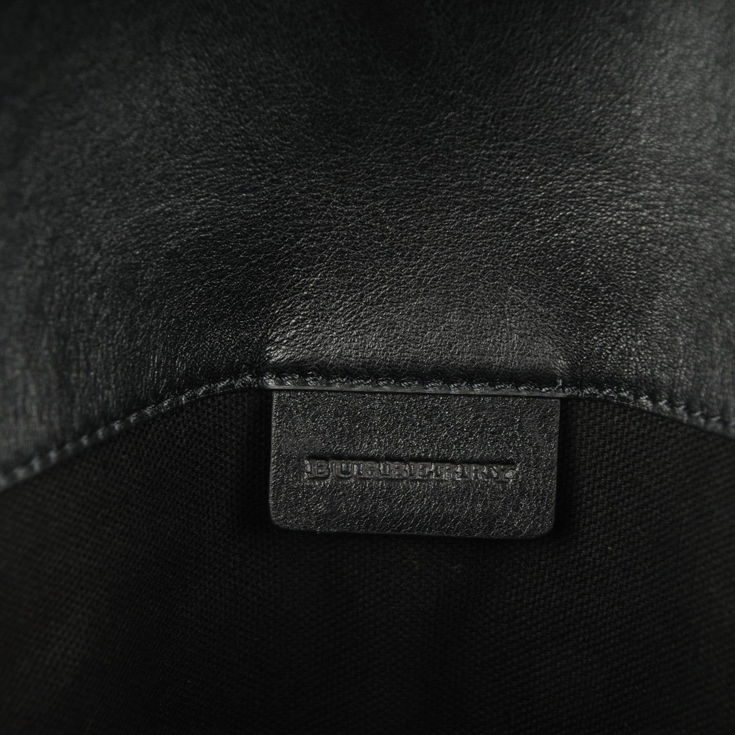 Burberry Horseshoe Calfskin House Check Small Milton Crossbody Bag Black 6 of 7