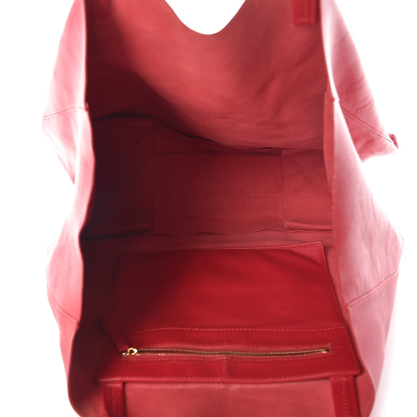 Lambskin Horizontal Cabas Red