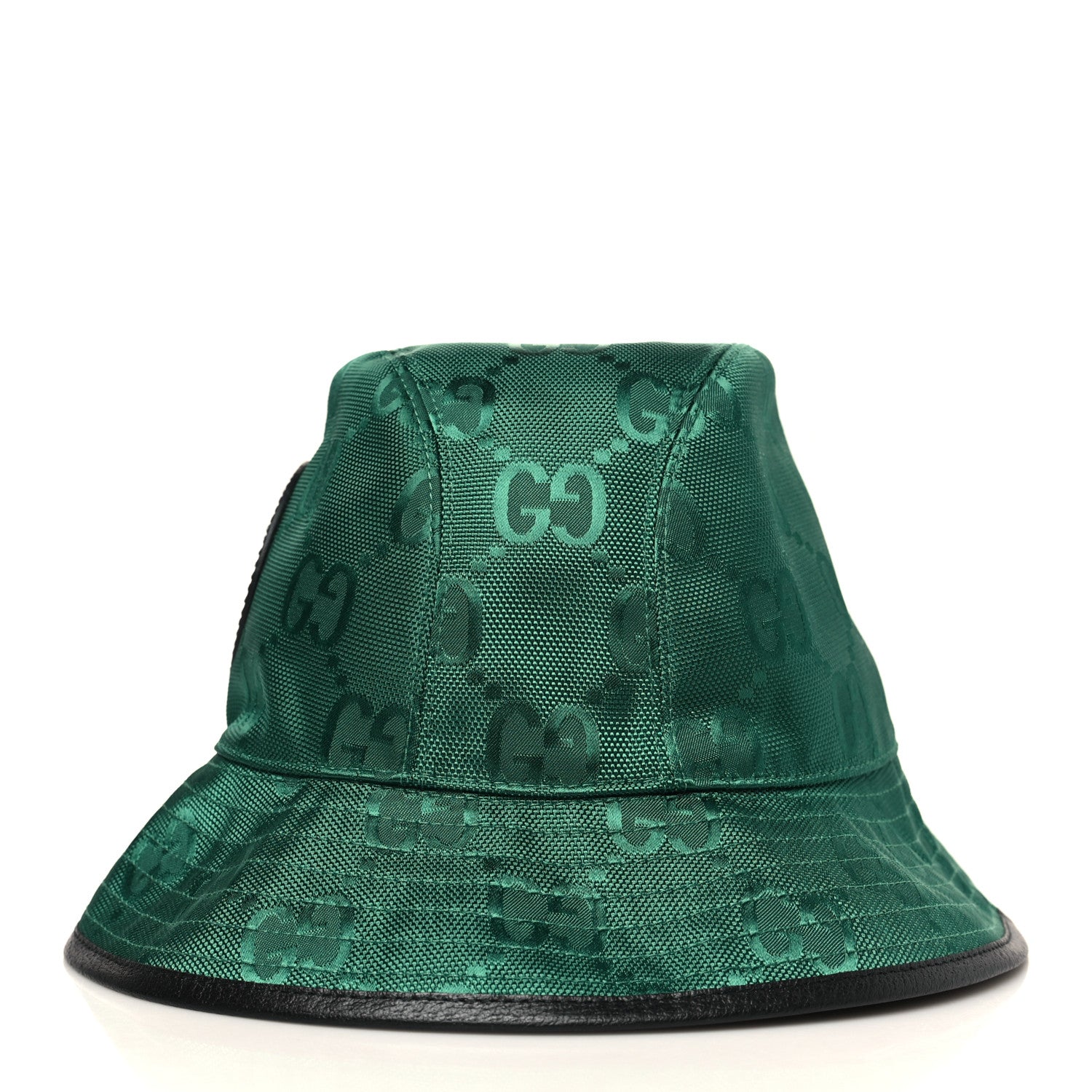 Gucci Econyl Nylon Monogram Off The Grid Will Bucket Hat XL Scrabble Green Black 3 of 9