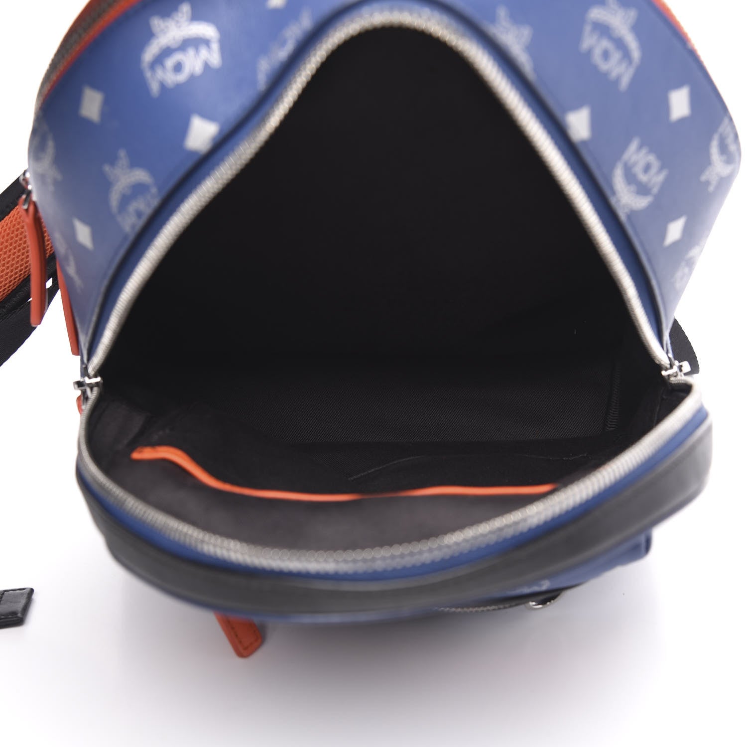 MCM Visetos Reflective Nylon Small Resnick Backpack Blue 4 of 12