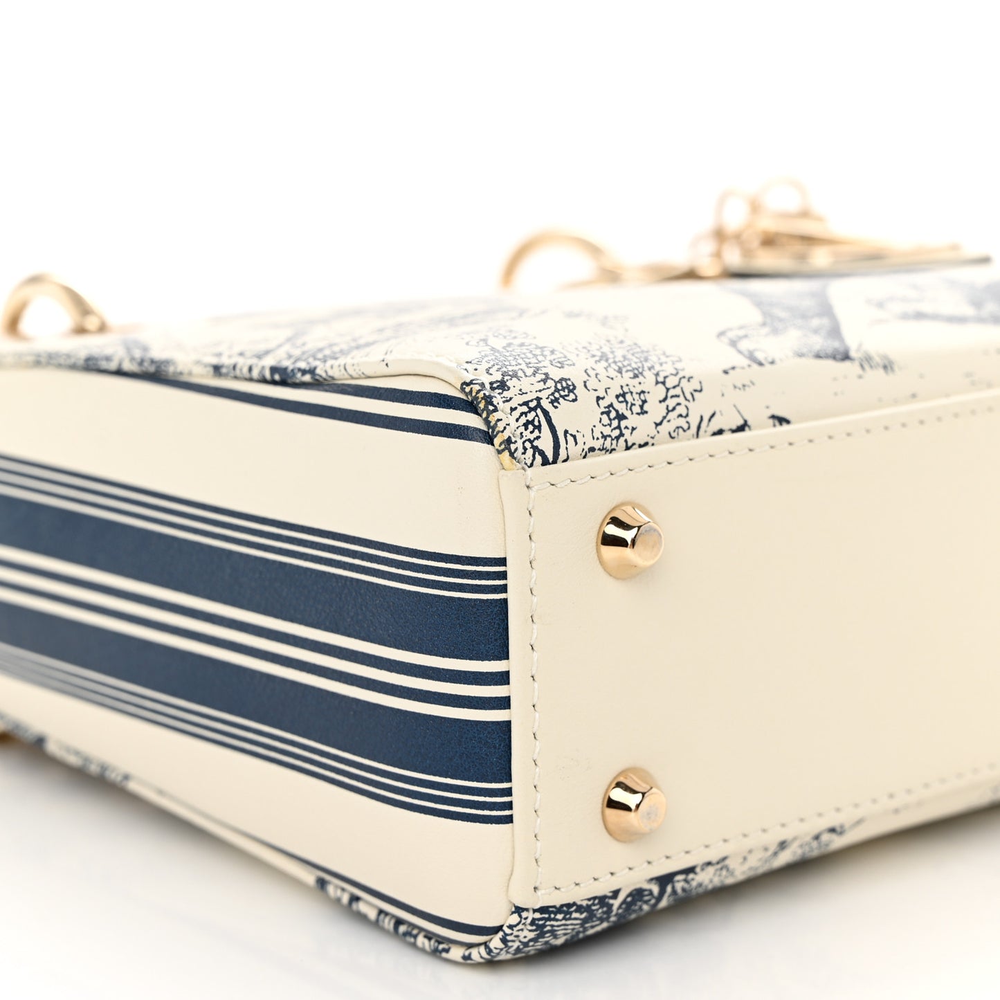 Calfskin Toile de Jouy Mini Lady Dior Blue