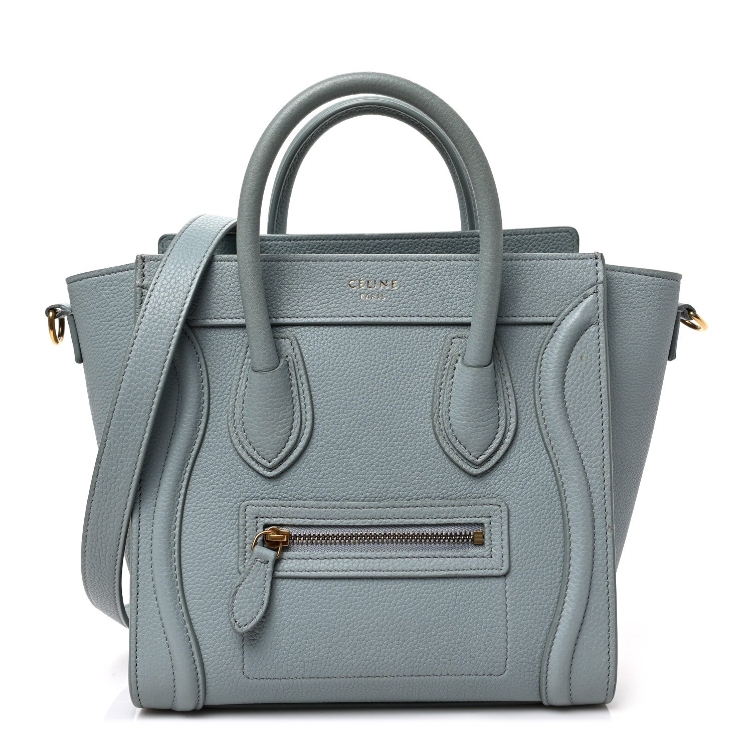 Celine Drummed Calfskin Nano Luggage Cloud 1 of 8