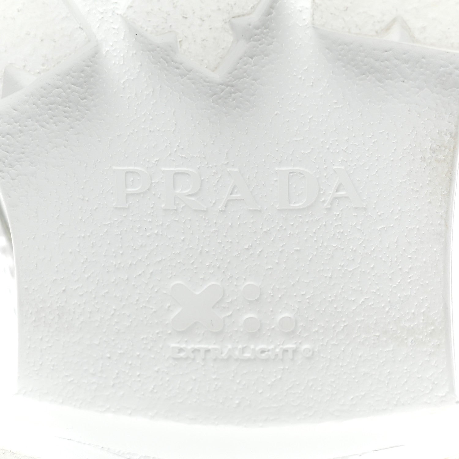 Prada Spazzolato Rois Re-Nylon Metal Triangle Logo Mens Monolith Pouch Pocket 60mm Combat Boots 7.5 White 7 of 10
