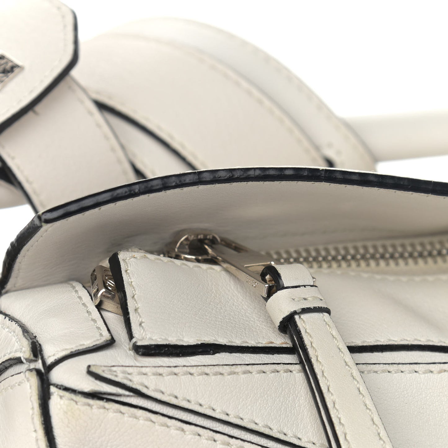 Calfskin Small Puzzle Bag White