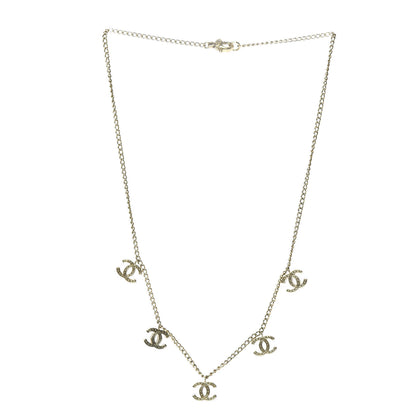 Chanel CC Chain Short Necklace Gold 3 of 5