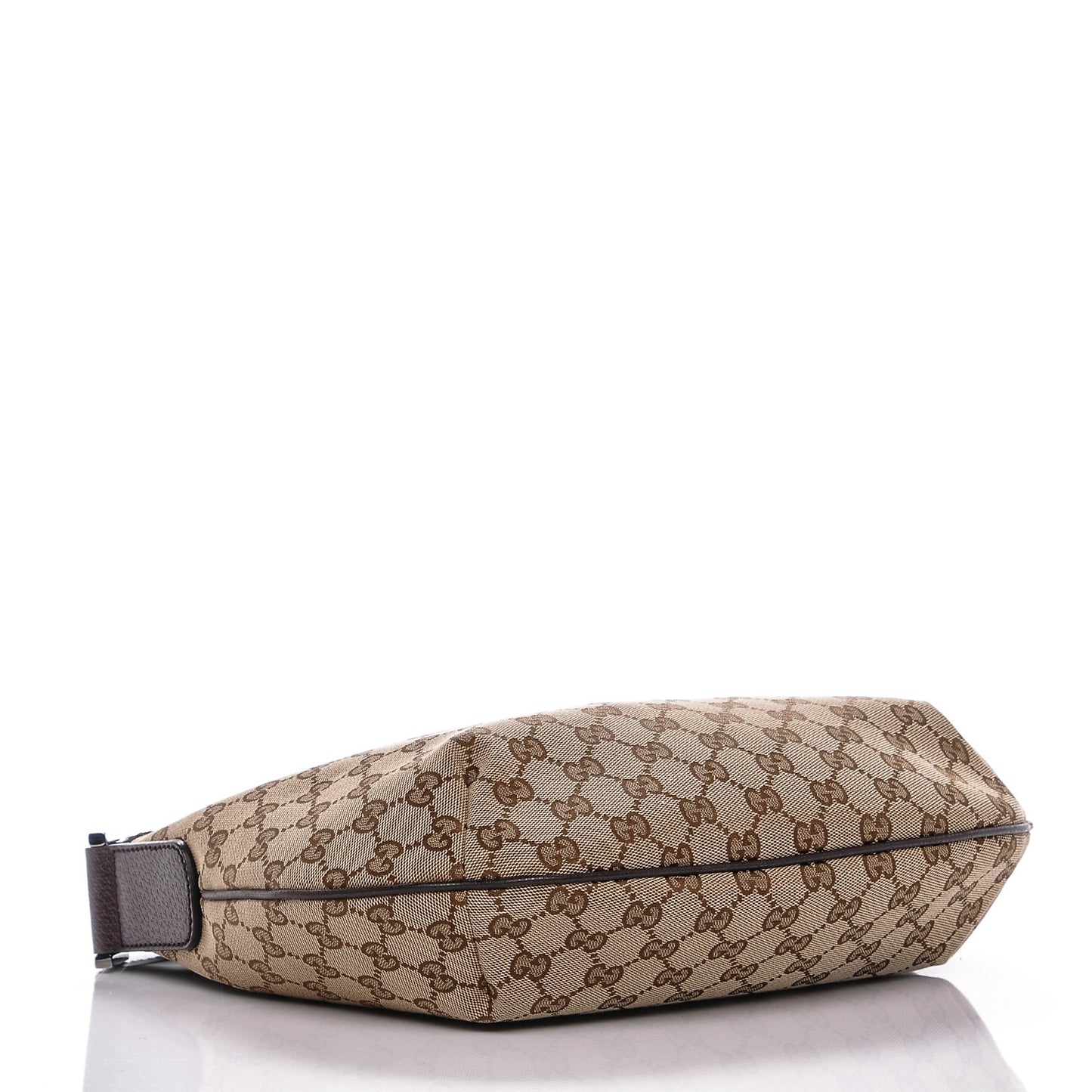 Monogram Web Medium Half Moon Hobo Dark Brown