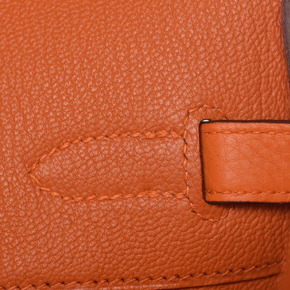 Hermes Taurillon Clemence Birkin 35 Orange 25 of 41