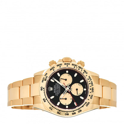 Rolex 18K Yellow Gold 40mm Oyster Perpetual Cosmograph Daytona Watch Black Champagne 116508 2 of 5