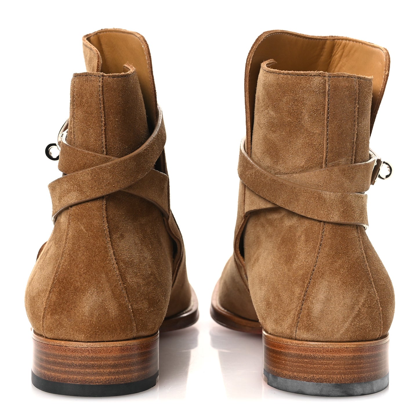 Veau Velours Mens Fortune Ankle Boots 45 Brun Fume