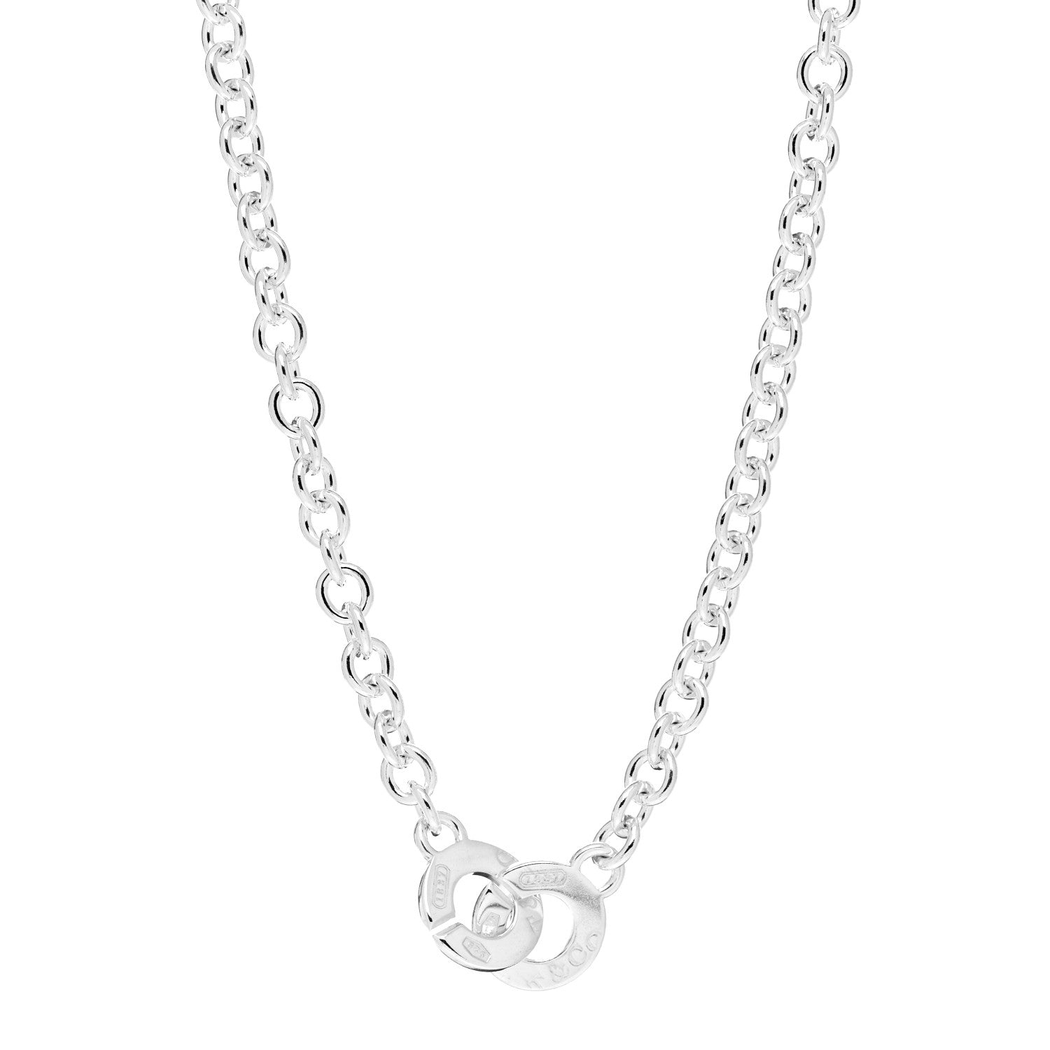 Tiffany Sterling Silver 1837 Circle Clasp Necklace 1 of 4
