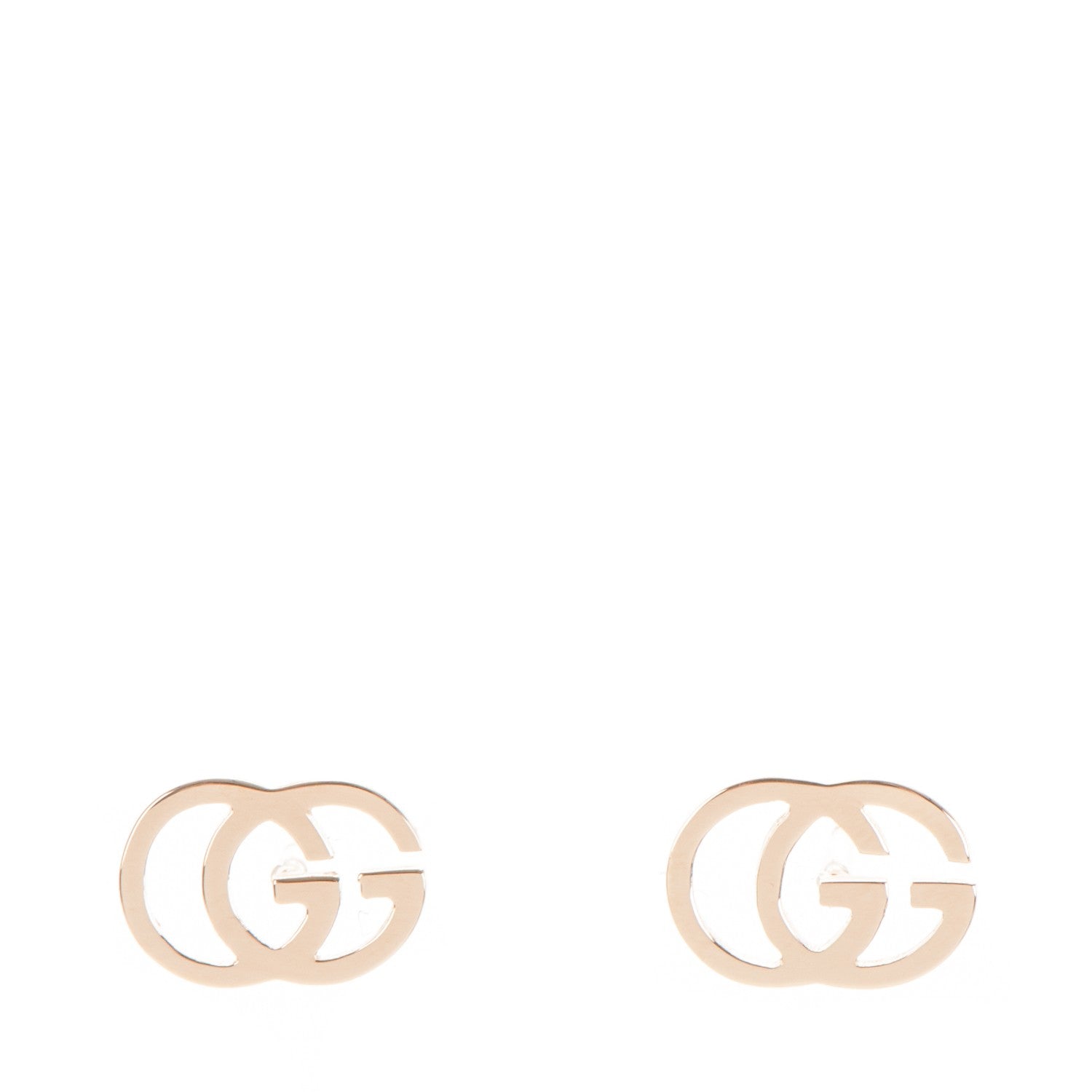 Gucci 18K Yellow Gold GG Tissue Stud Earrings 1 of 5