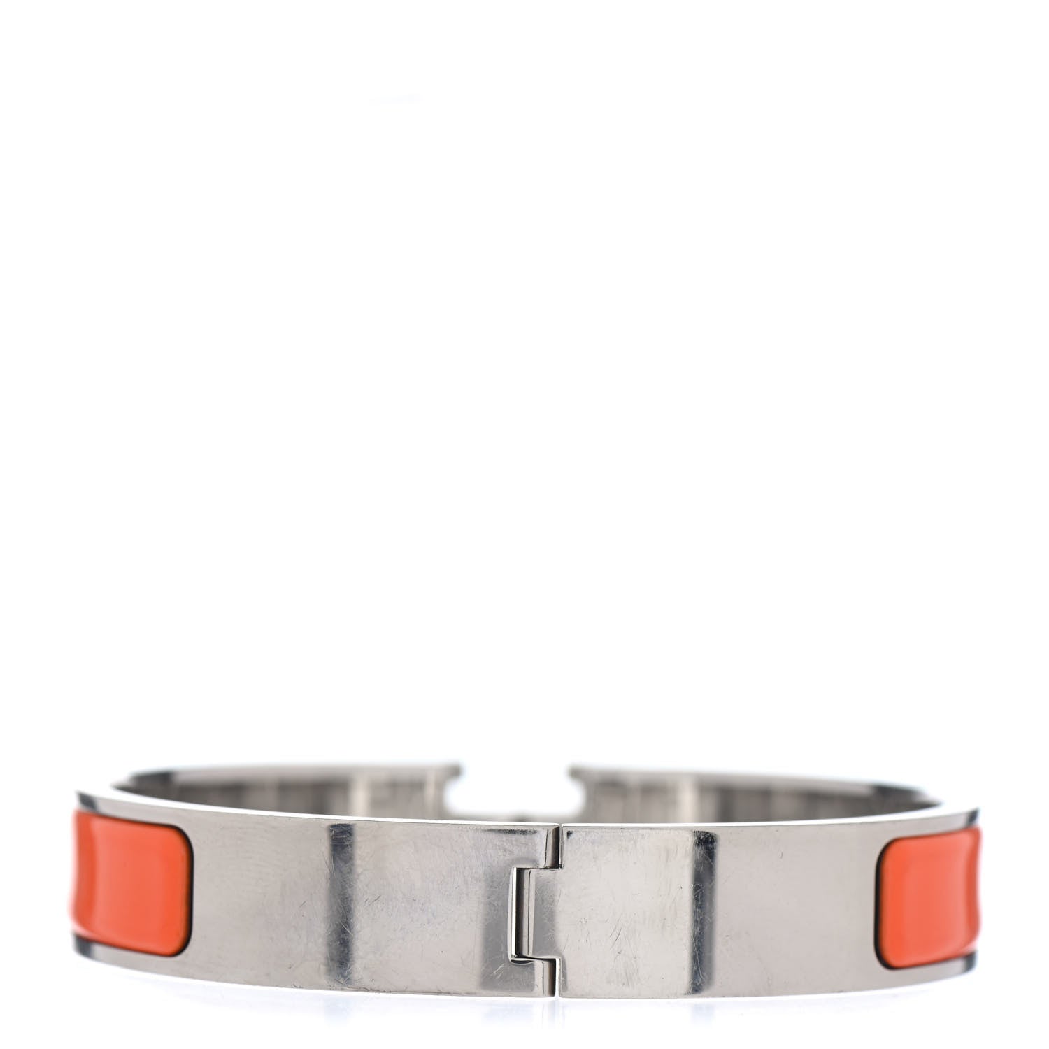 Hermes Enamel Narrow Clic Clac H Bracelet PM Orange 2 of 3