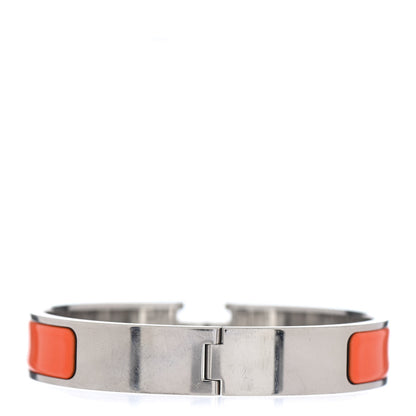 Hermes Enamel Narrow Clic Clac H Bracelet PM Orange 2 of 3