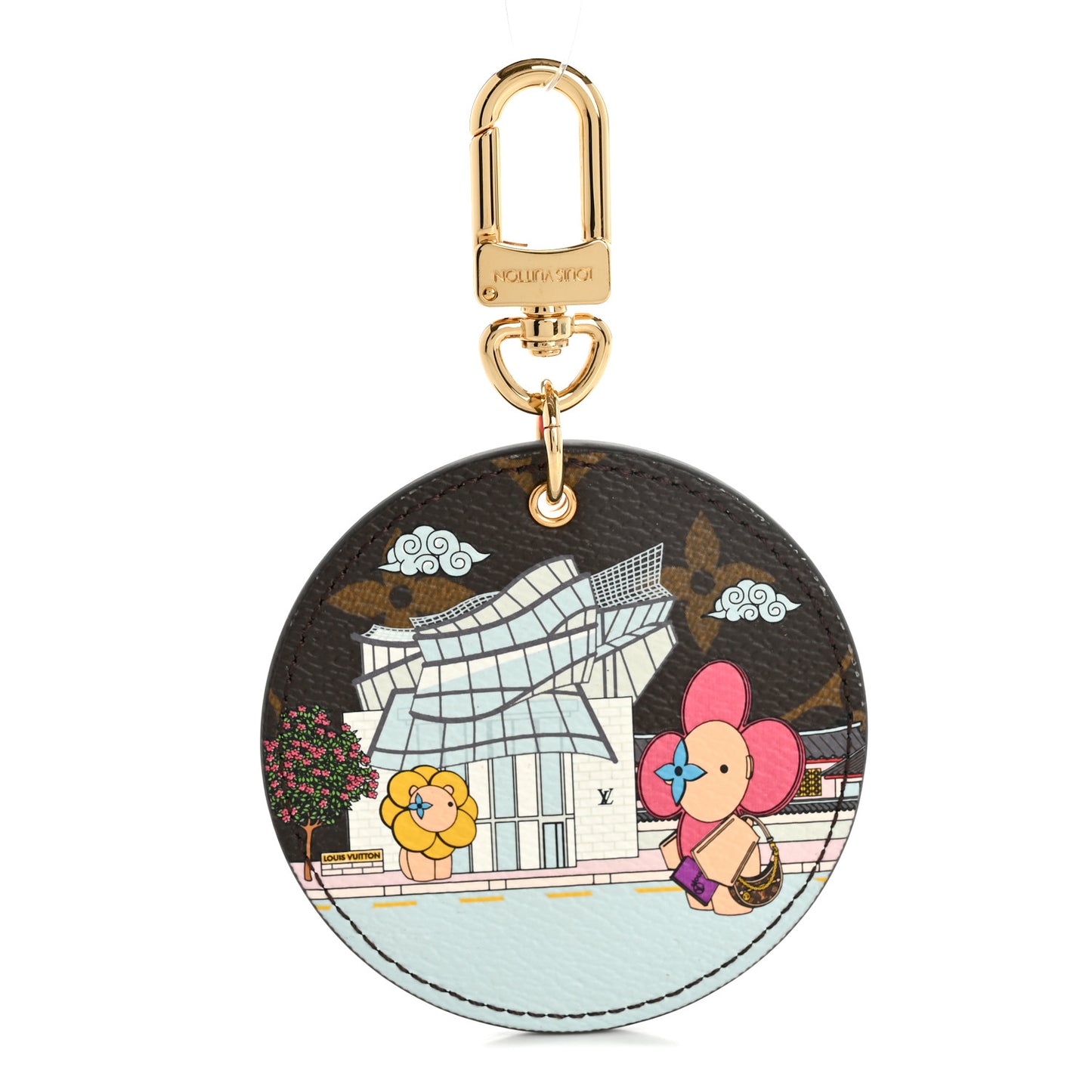 Monogram 2022 Christmas Animation Seoul Bag Charm Key Ring Light Pink