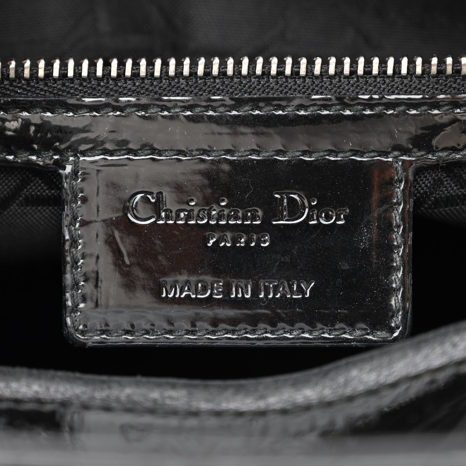 Christian Dior Patent Cannage Large Lady Dior Black 6 of 10