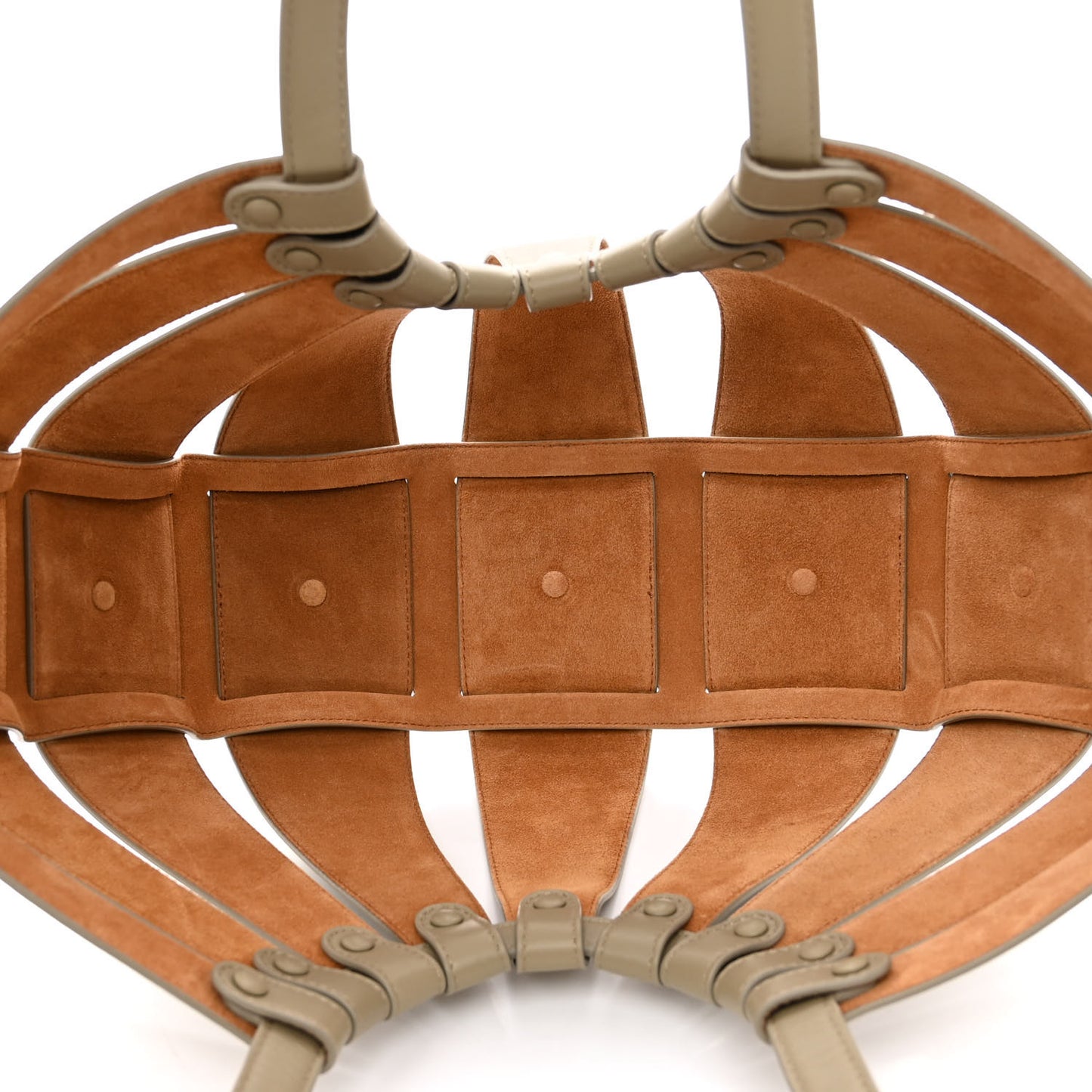 French Calfskin Shell Bag Taupe