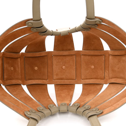 Bottega Veneta French Calfskin Shell Bag Taupe 7 of 11