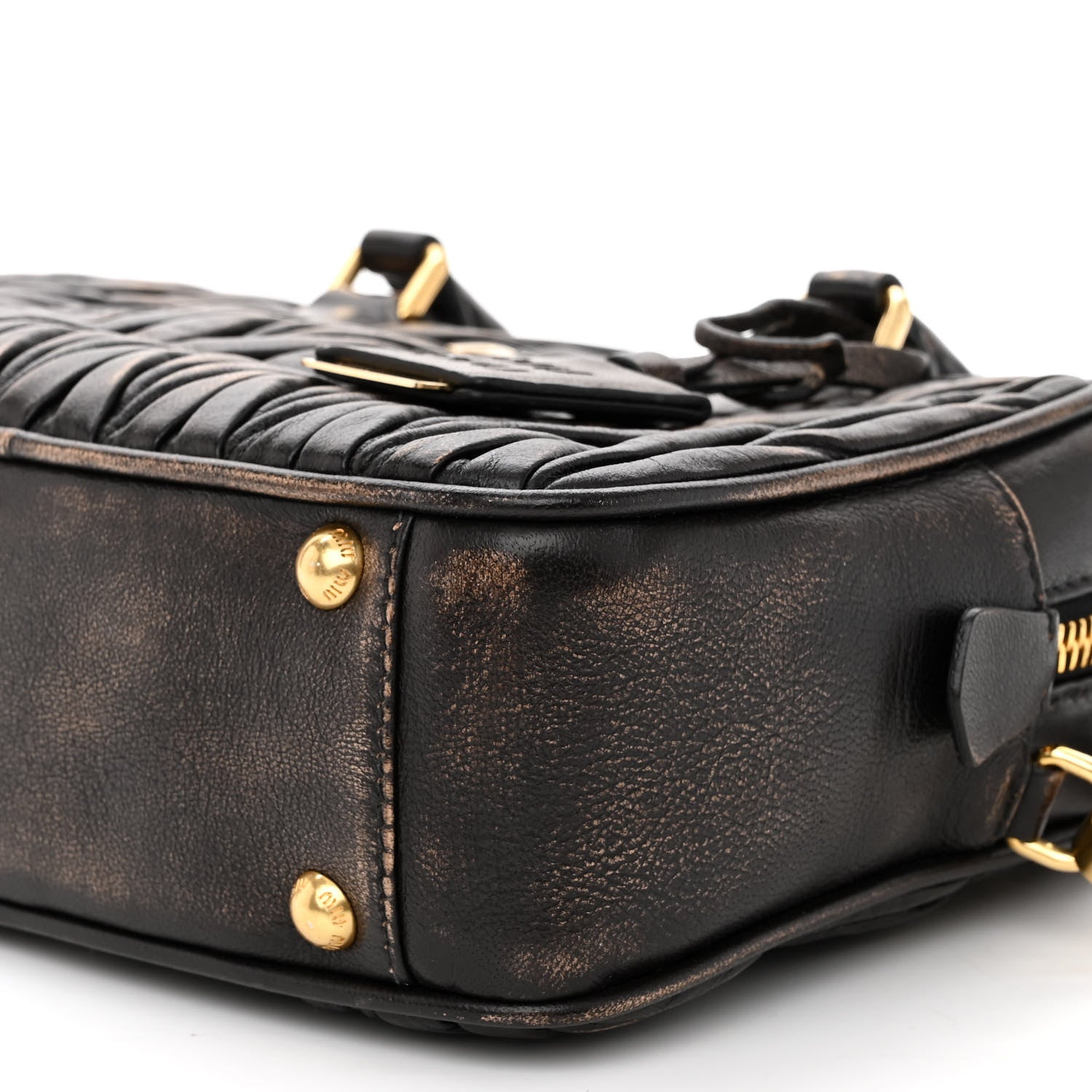 Miu Miu Nappa Matelasse Arcadie Top Handle Bag Sand Coffee 10 of 11