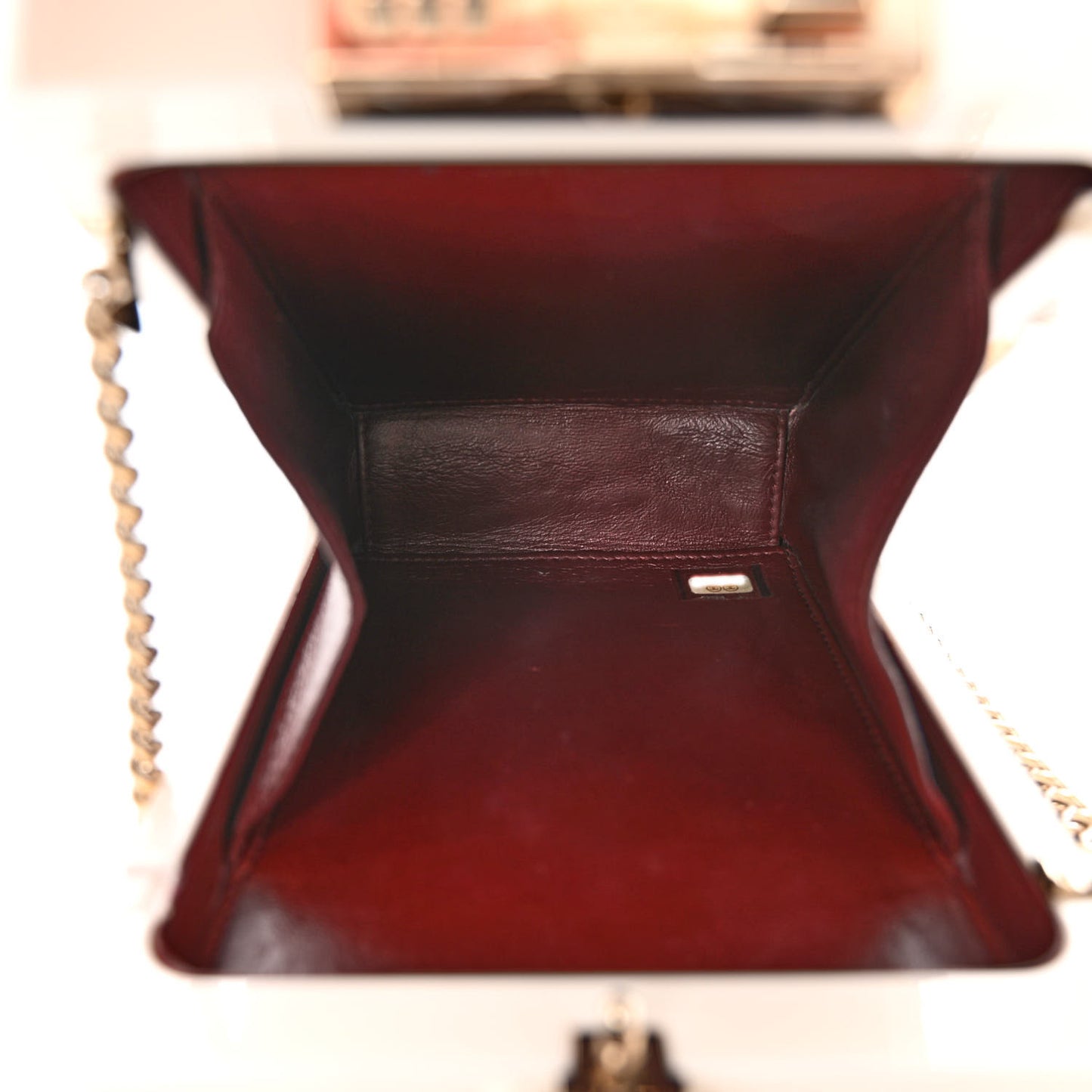 Plexiglass Patent Evening In The Air Mini Trolley Minaudiere Clutch Black White