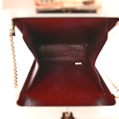 Chanel Plexiglass Patent Evening In The Air Mini Trolley Minaudiere Clutch Black White 5 of 14