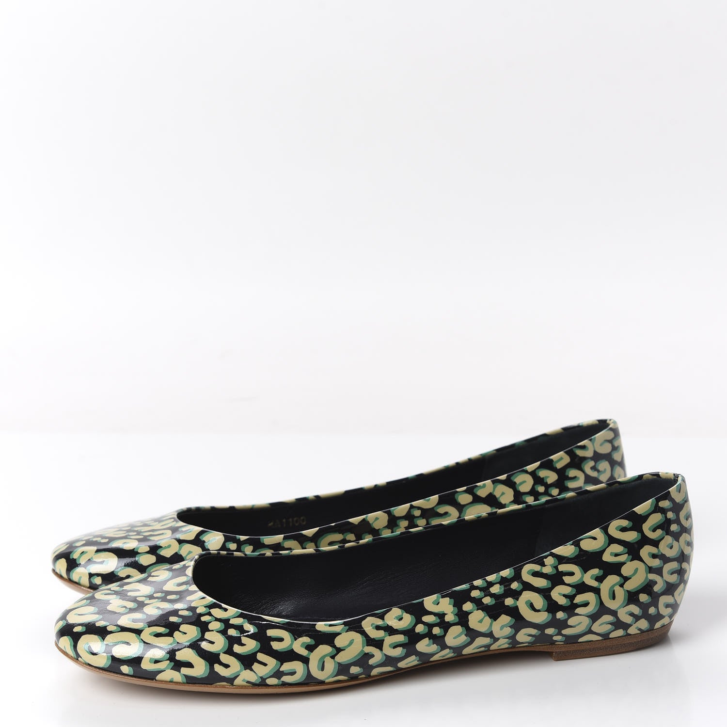 Louis Vuitton Patent Leopard Ballet Flats 40 Blue Infini 2 of 9