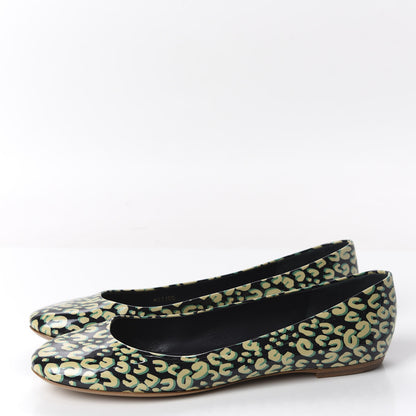 Louis Vuitton Patent Leopard Ballet Flats 40 Blue Infini 2 of 9