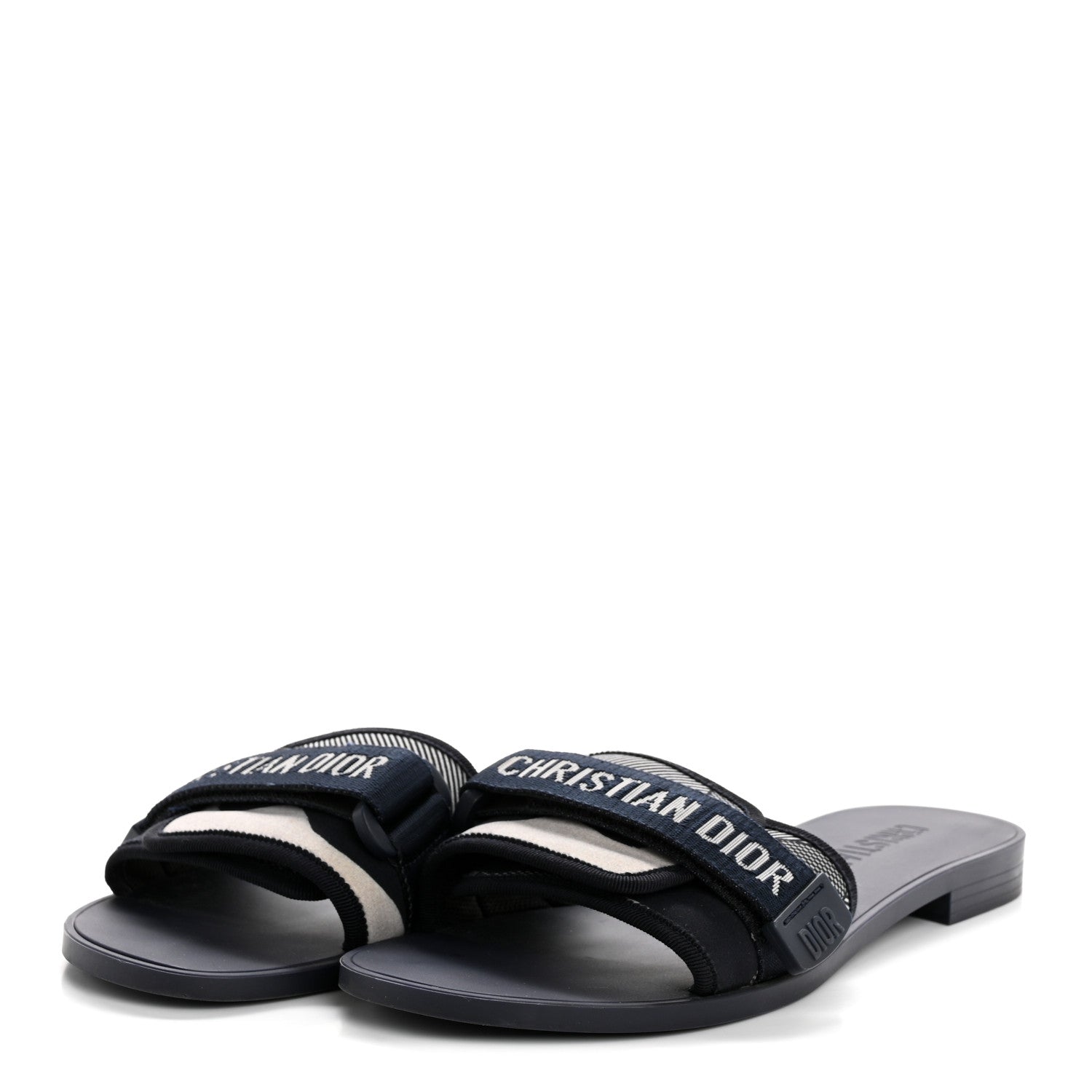 Christian Dior Technical Stretch Fabric Camouflage Dio(r)evolution Slide Sandals 41 Deep Blue 7 of 20