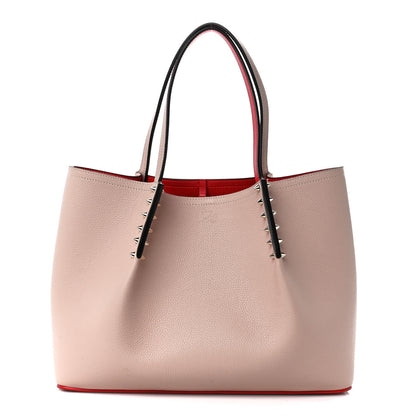 Christian Louboutin Calfskin Spiked Small Cabarock Shopper Tote Rose De Chine 1 of 10