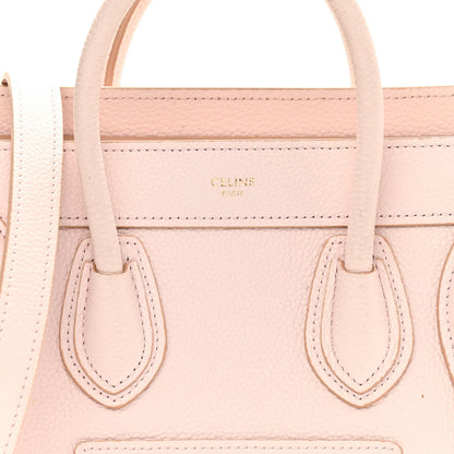 Celine Drummed Calfskin Nano Luggage Pale Pink 8 of 16