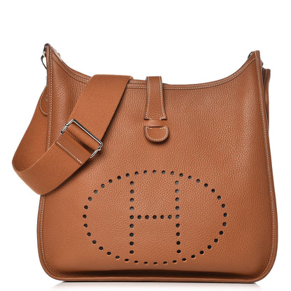 Hermes Taurillon Clemence Evelyne III GM Gold 1 of 8