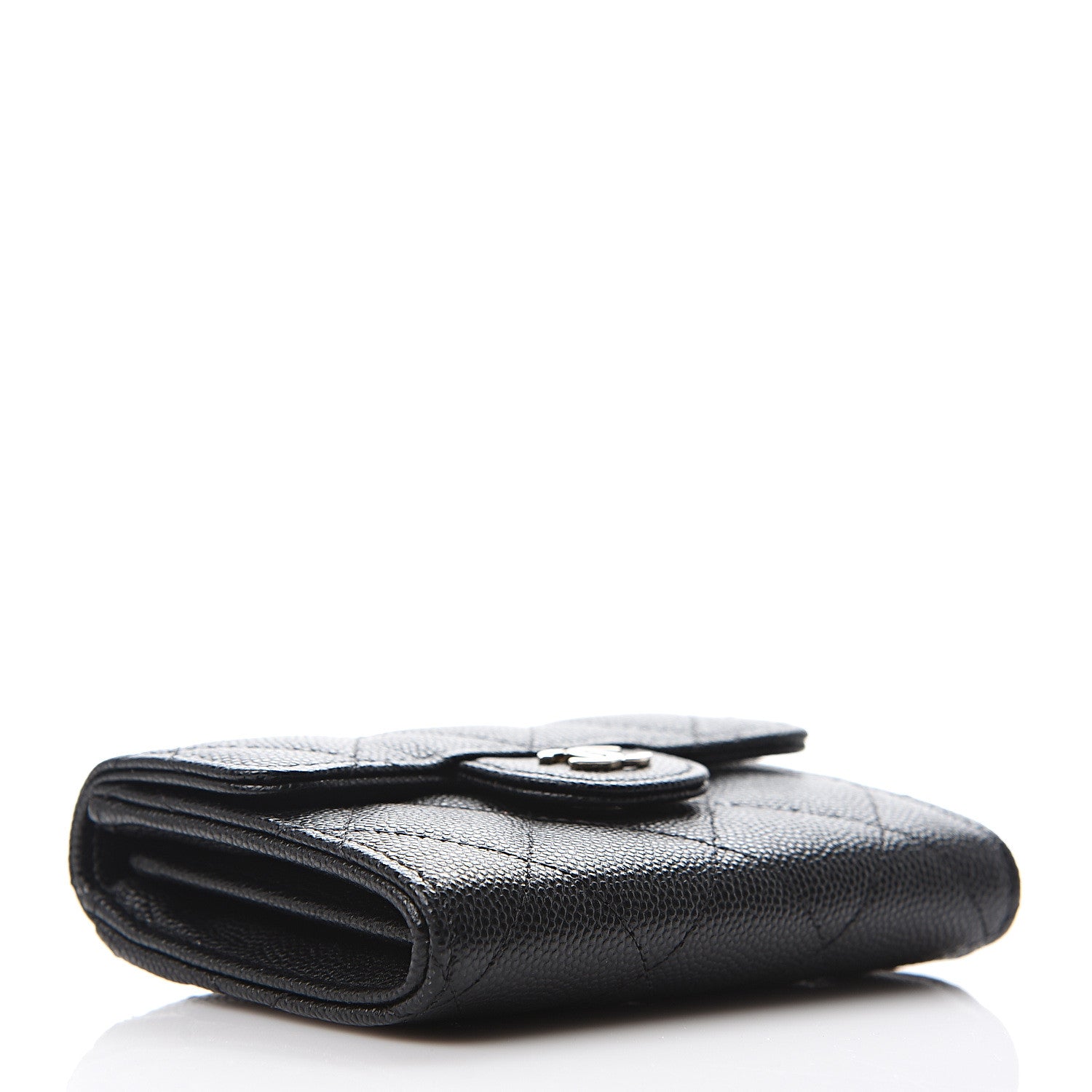 Chanel Caviar Quilted Flap Card Holder Wallet Black 3 of 8