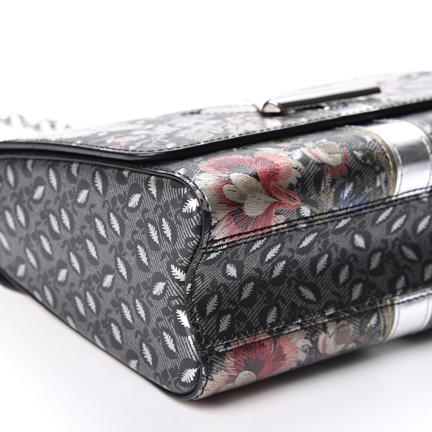 Calfskin Printed Twist Shoulder Bag MM Multicolor